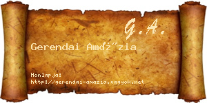Gerendai Amázia névjegykártya